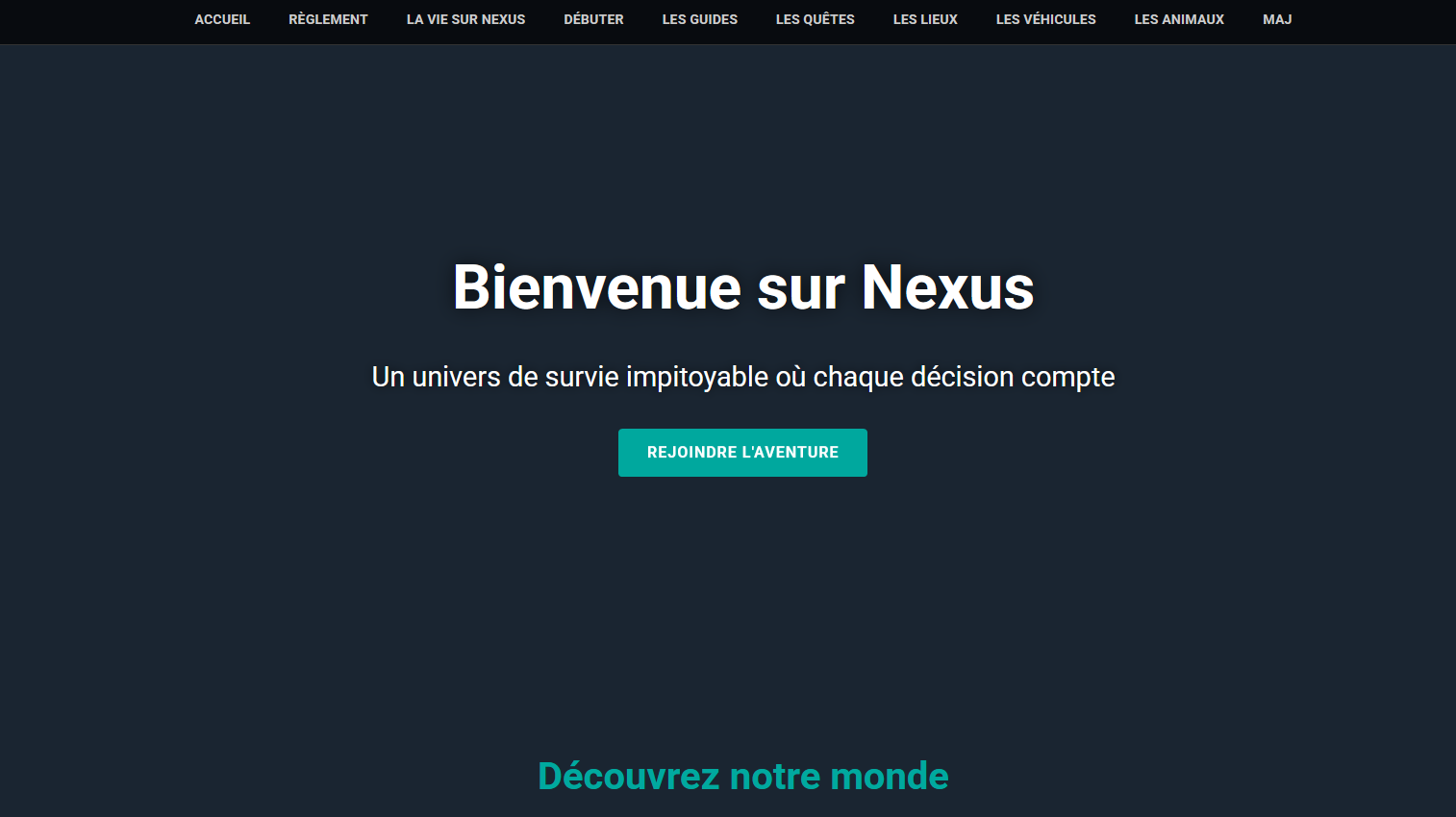 Le Monde de Nexus DayZ